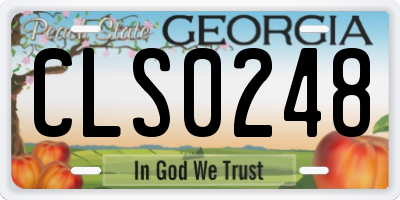 GA license plate CLS0248