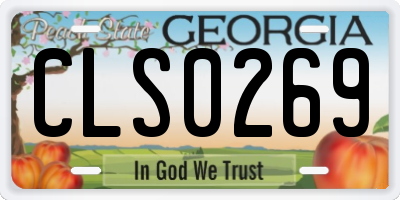 GA license plate CLS0269