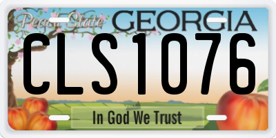 GA license plate CLS1076