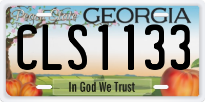 GA license plate CLS1133