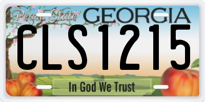 GA license plate CLS1215