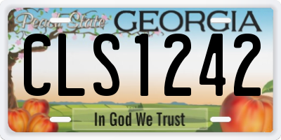 GA license plate CLS1242