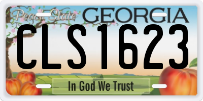 GA license plate CLS1623