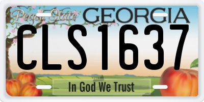 GA license plate CLS1637