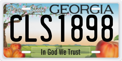 GA license plate CLS1898