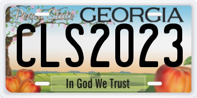 GA license plate CLS2023