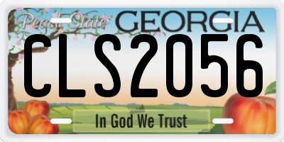 GA license plate CLS2056