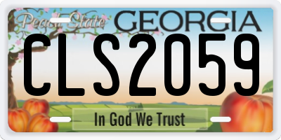 GA license plate CLS2059