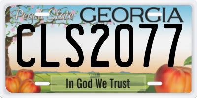 GA license plate CLS2077