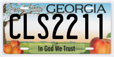 GA license plate CLS2211
