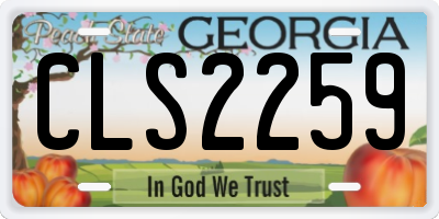 GA license plate CLS2259