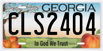GA license plate CLS2404