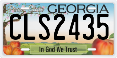 GA license plate CLS2435