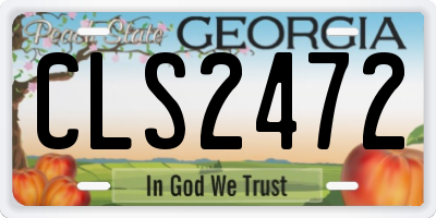 GA license plate CLS2472
