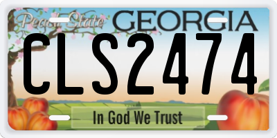 GA license plate CLS2474