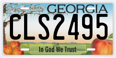 GA license plate CLS2495