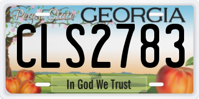 GA license plate CLS2783