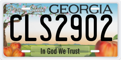 GA license plate CLS2902