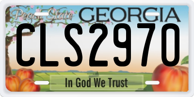 GA license plate CLS2970