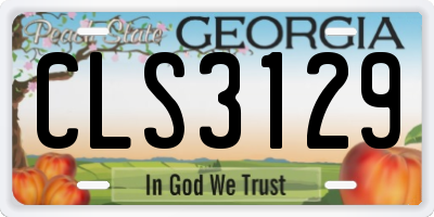 GA license plate CLS3129