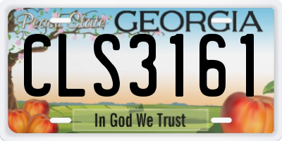 GA license plate CLS3161