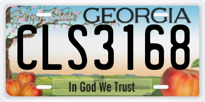GA license plate CLS3168