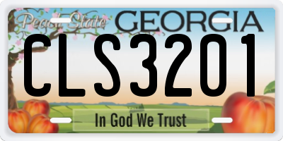 GA license plate CLS3201