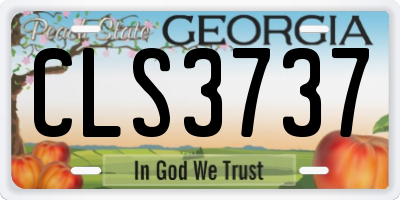 GA license plate CLS3737