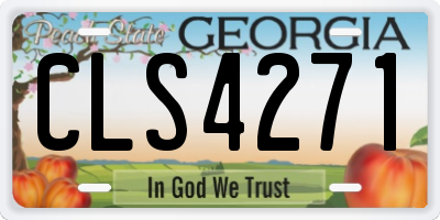 GA license plate CLS4271