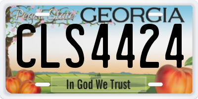 GA license plate CLS4424