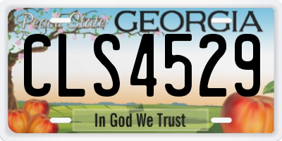 GA license plate CLS4529