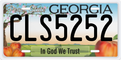 GA license plate CLS5252