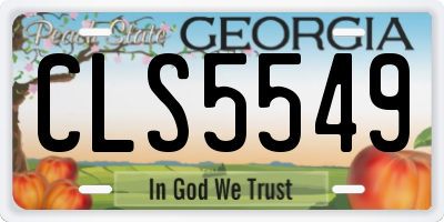 GA license plate CLS5549
