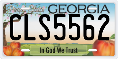 GA license plate CLS5562