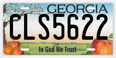 GA license plate CLS5622