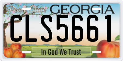GA license plate CLS5661