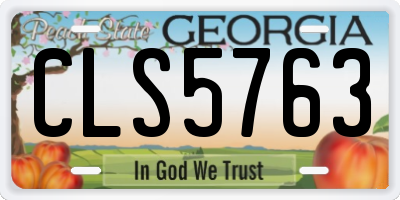 GA license plate CLS5763