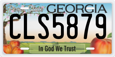 GA license plate CLS5879