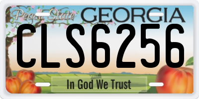 GA license plate CLS6256