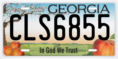 GA license plate CLS6855