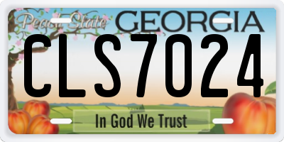 GA license plate CLS7024