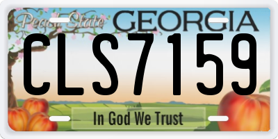 GA license plate CLS7159