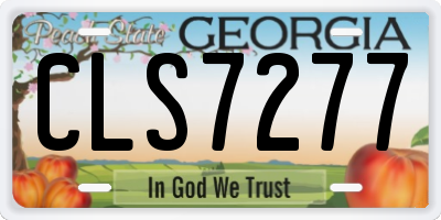 GA license plate CLS7277