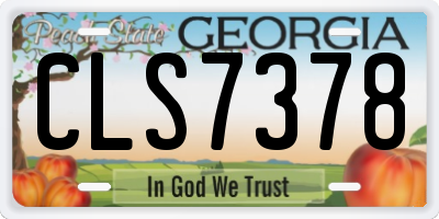 GA license plate CLS7378
