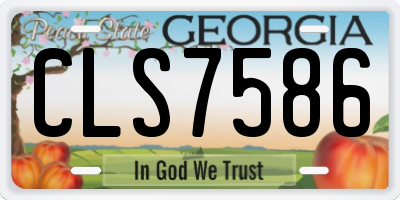 GA license plate CLS7586