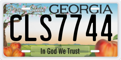 GA license plate CLS7744