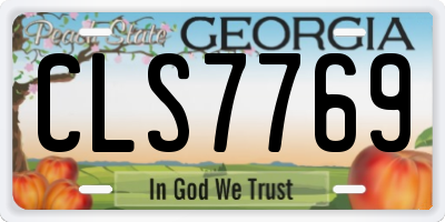 GA license plate CLS7769