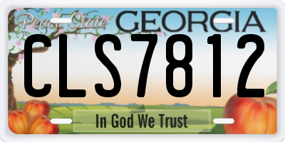 GA license plate CLS7812