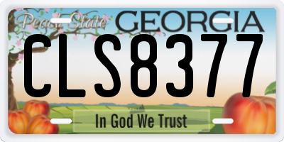 GA license plate CLS8377