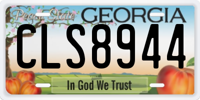GA license plate CLS8944